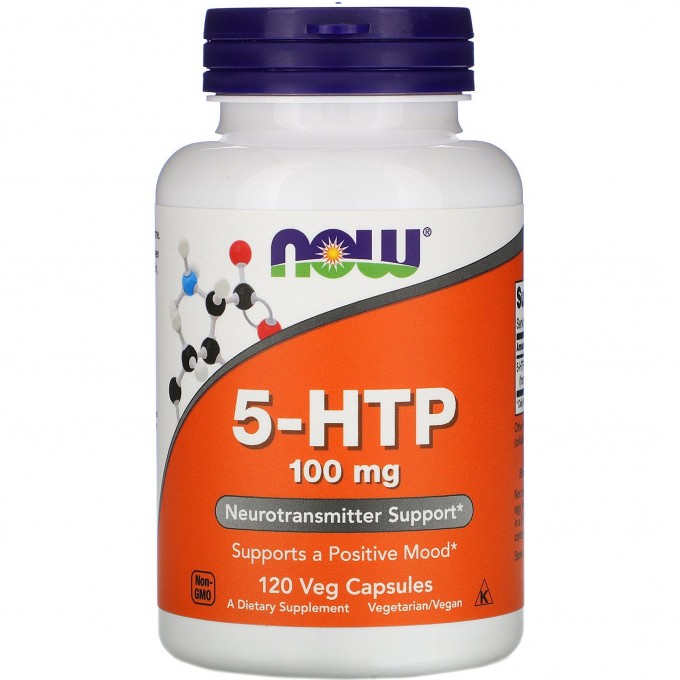 Аминокислота NOW FOODS 5-HTP, 100 мг, 120 капсул NS12277