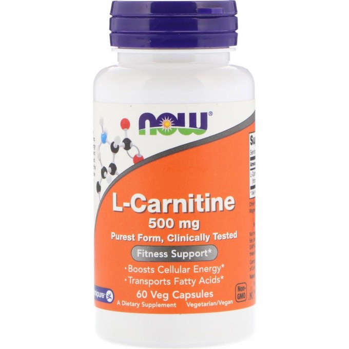 Аминокислота NOW FOODS L-CARNITINE 500мг, 60 капсул NS*0072 Аминокислота NOW FOODS L-CARNITINE 500мг, 60 капсул NS*0072