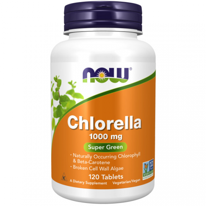 Хлорелла NOW FOODS CHLORELLA 1000mg 120 таблеток NS33441