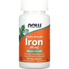 Железо NOW FOODS IRON, 36 мг, 90 капсул