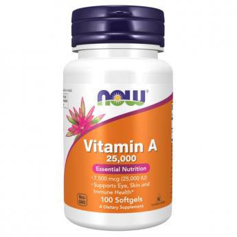 Витамин А NOW FOODS A 25000 IU 100 капсул Витамин А NOW FOODS A 25000 IU 100 капсул
