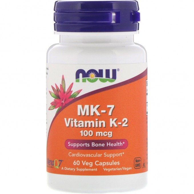Витамин NOW FOODS MK-7 VITAMIN K-2, 100 мг - 60 капсул NS0992 Витамин NOW FOODS MK-7 VITAMIN K-2, 100 мг - 60 капсул NS0992