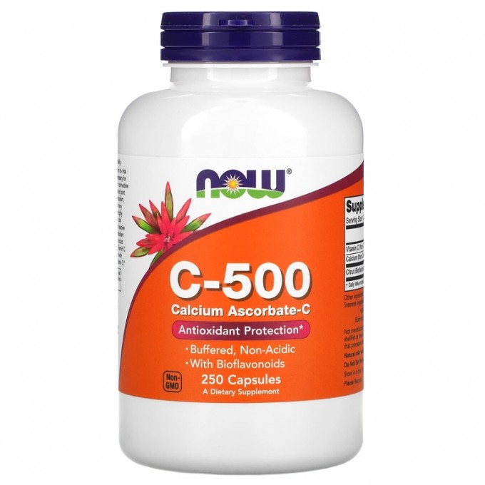 Витамин NOW FOODS С-500 CALCIUM ASCORBATE-C 250 вегкапсул NS32573