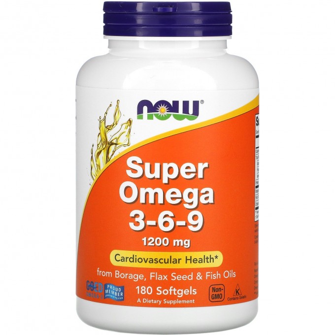 Витаминный комплекс NOW Omega 3-6-9, 1200 мг - 180 капсул NS1841 Витаминный комплекс NOW Omega 3-6-9, 1200 мг - 180 капсул NS1841